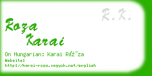 roza karai business card